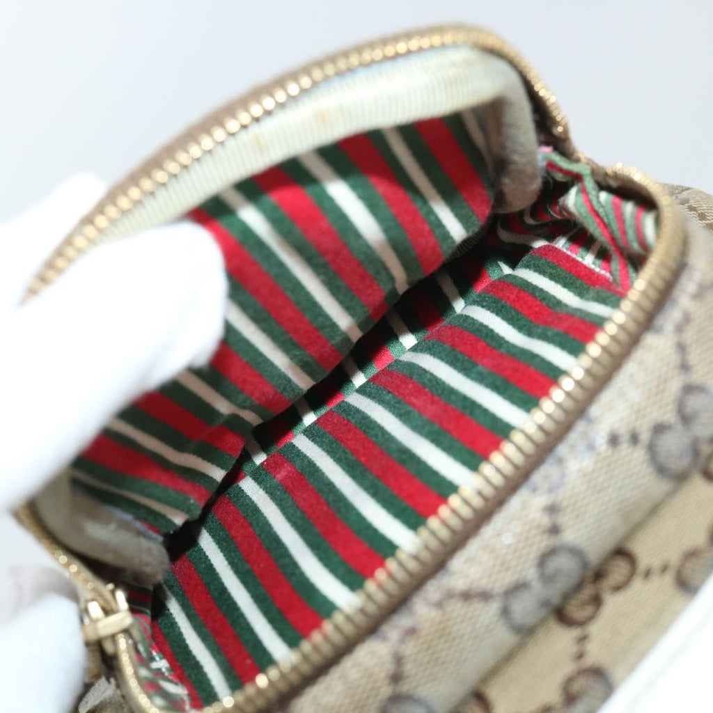 GUCCI GG Crystal Web Sherry Line Shoulder Bag Brown Red Green ti1254