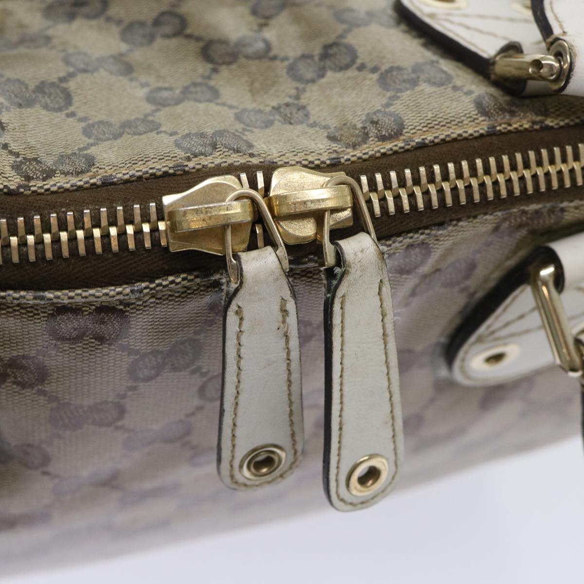 GUCCI GG Crystal Web Sherry Line Shoulder Bag Brown Red Green ti1254