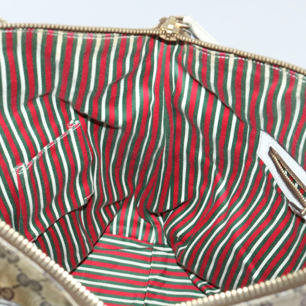 GUCCI GG Crystal Web Sherry Line Shoulder Bag Brown Red Green ti1254