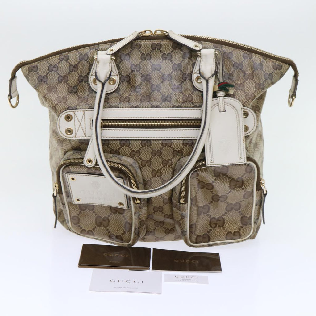 GUCCI GG Crystal Web Sherry Line Shoulder Bag Brown Red Green ti1254
