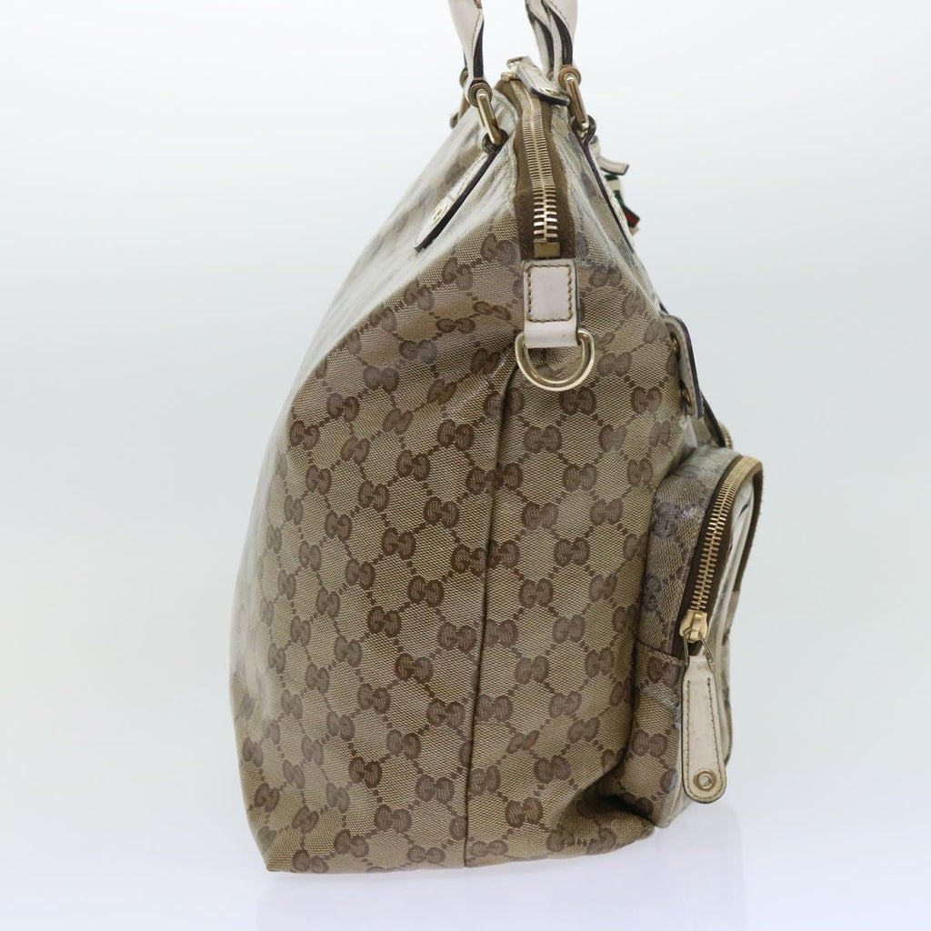 GUCCI GG Crystal Web Sherry Line Shoulder Bag Brown Red Green ti1254