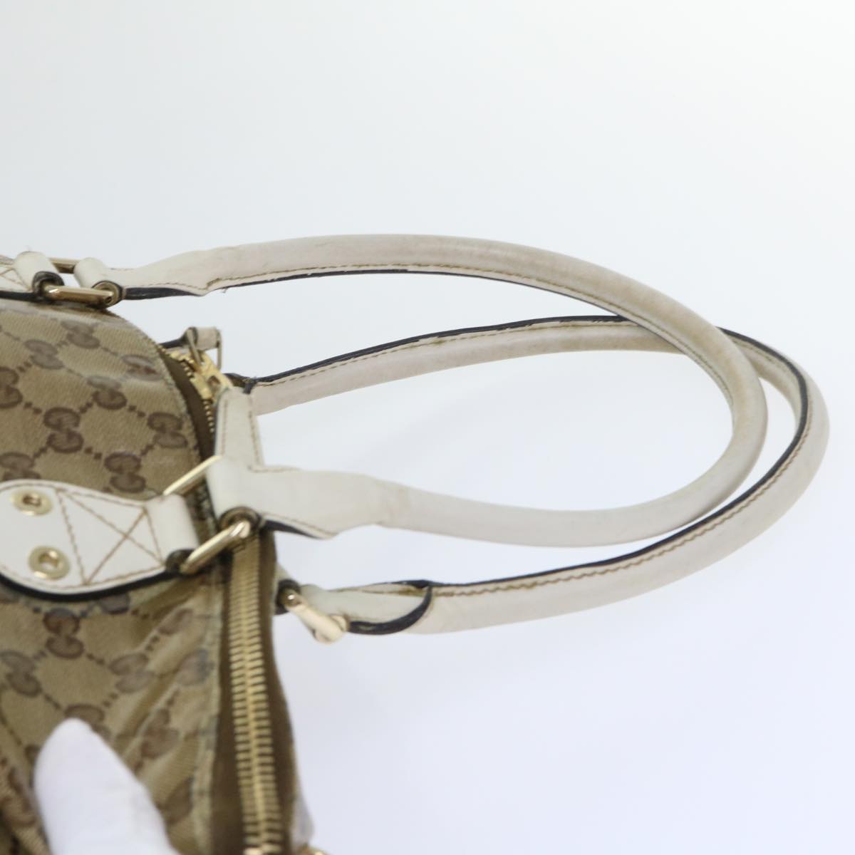 GUCCI GG Crystal Web Sherry Line Shoulder Bag Brown Red Green ti1254