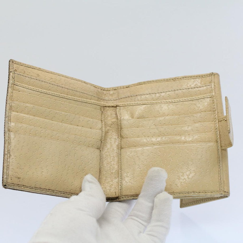 GUCCI GG Canvas Wallet Leather Canvas 7Set Beige ti1256