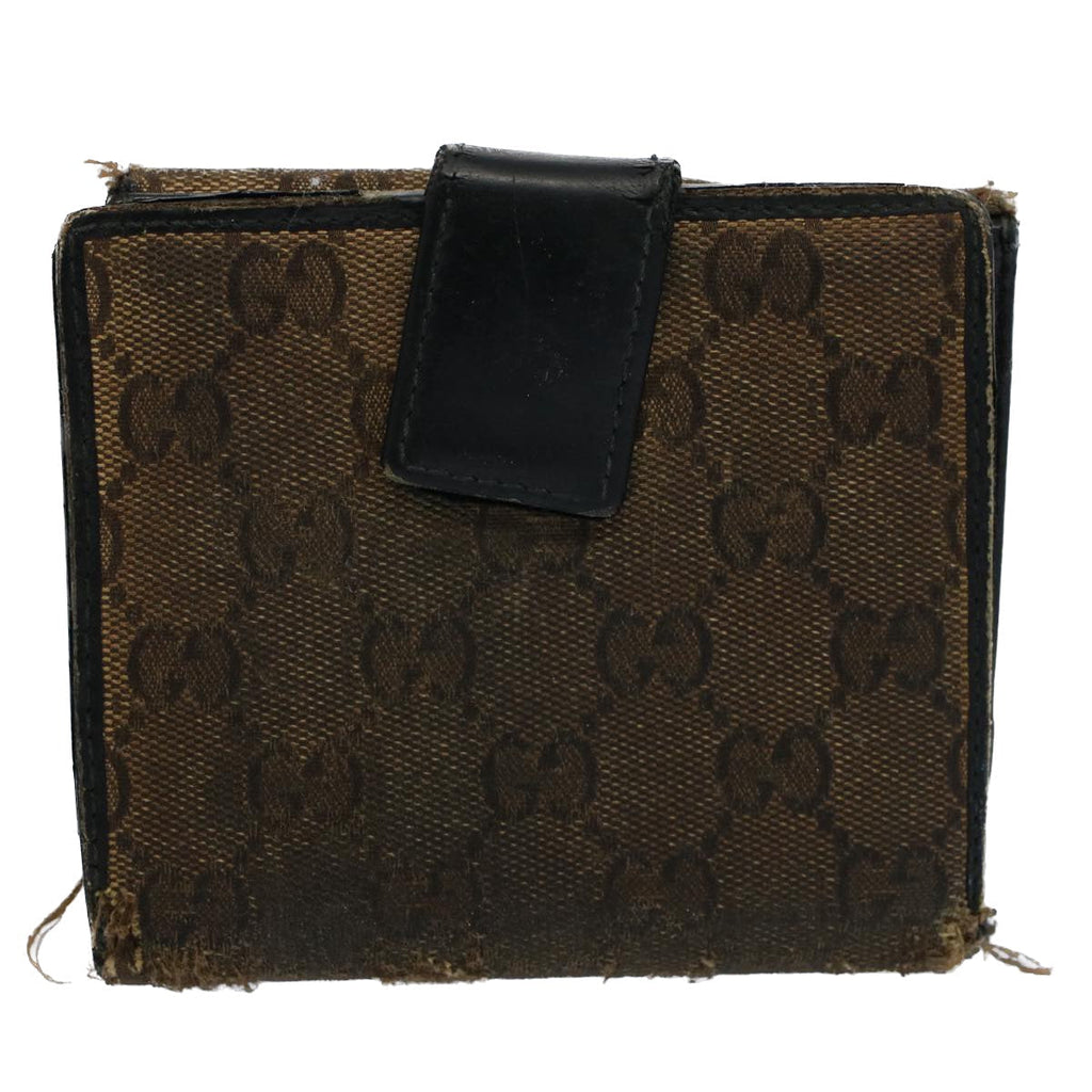 GUCCI GG Canvas Wallet Leather Canvas 7Set Beige ti1256