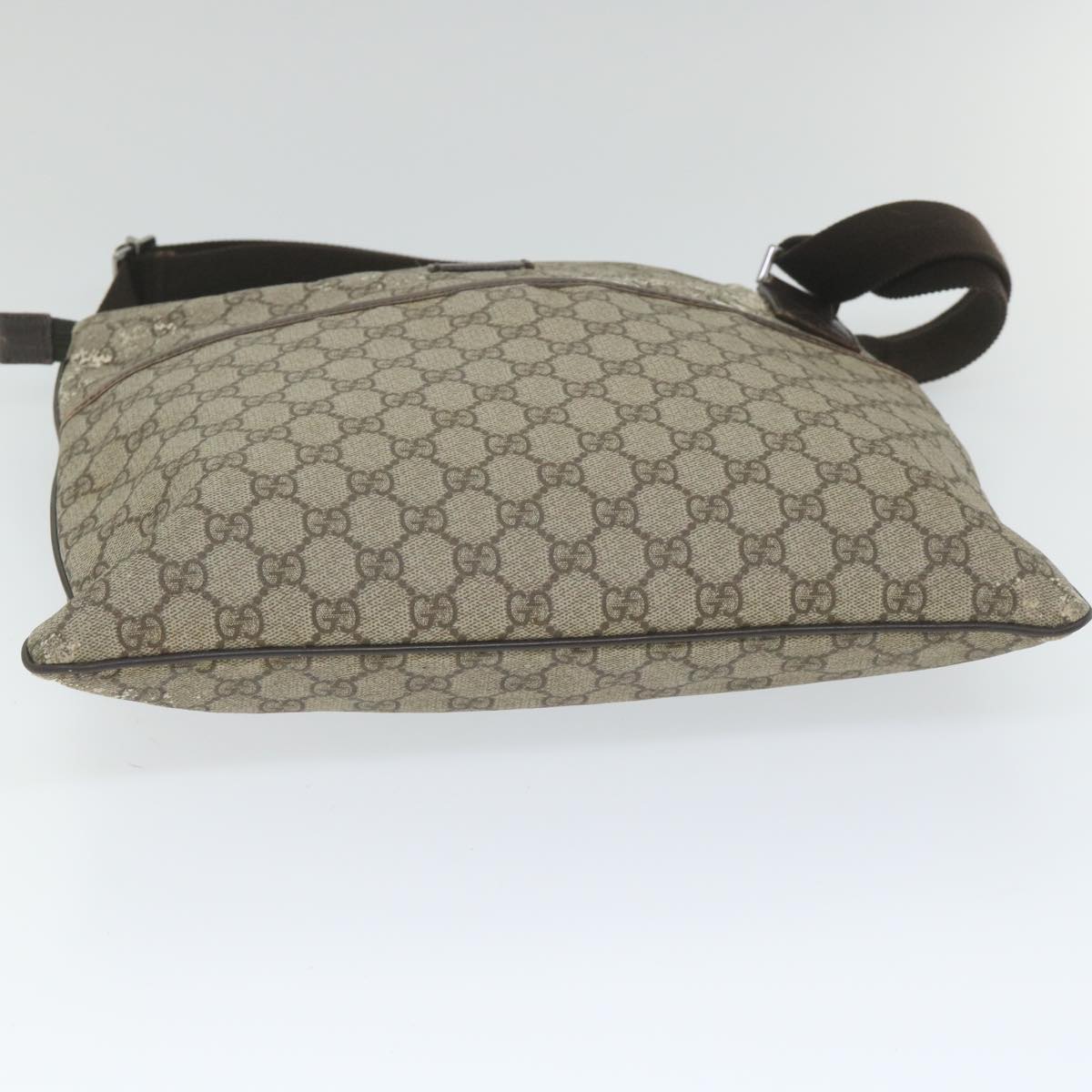 GUCCI GG Canvas Shoulder Bag Coated Canvas Beige 141198 ti1265