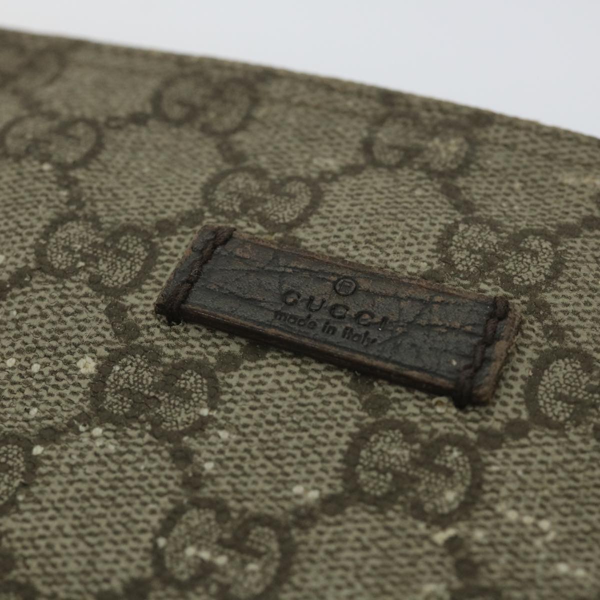 GUCCI GG Canvas Shoulder Bag Coated Canvas Beige 141198 ti1265