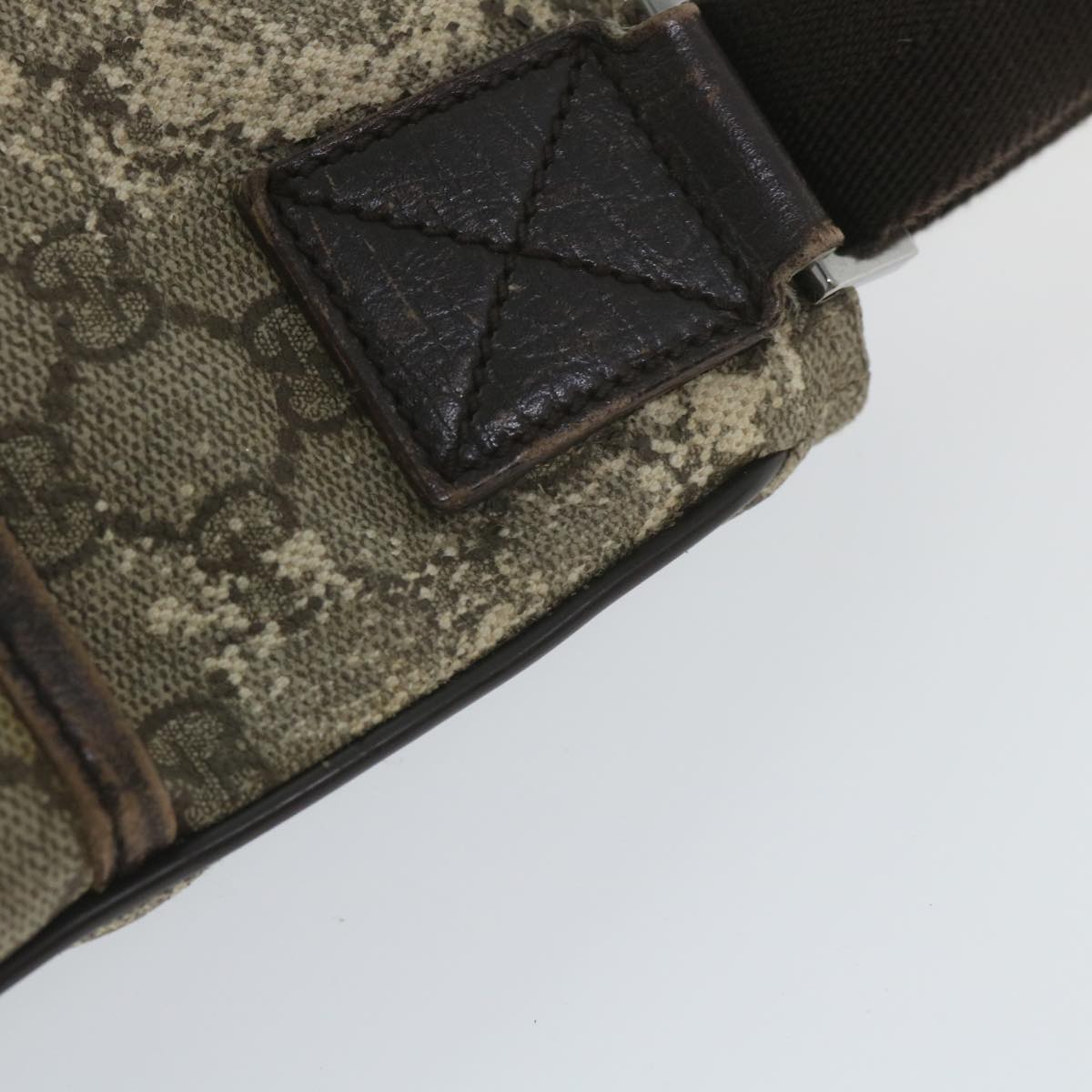 GUCCI GG Canvas Shoulder Bag Coated Canvas Beige 141198 ti1265
