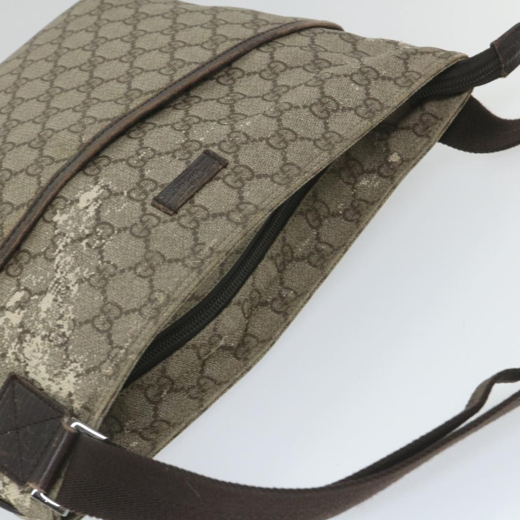 GUCCI GG Canvas Shoulder Bag Coated Canvas Beige 141198 ti1265