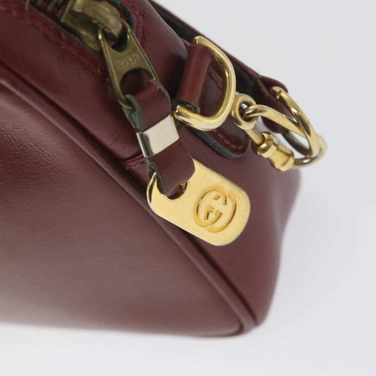 GUCCI Shoulder Bag Leather Red ti1270