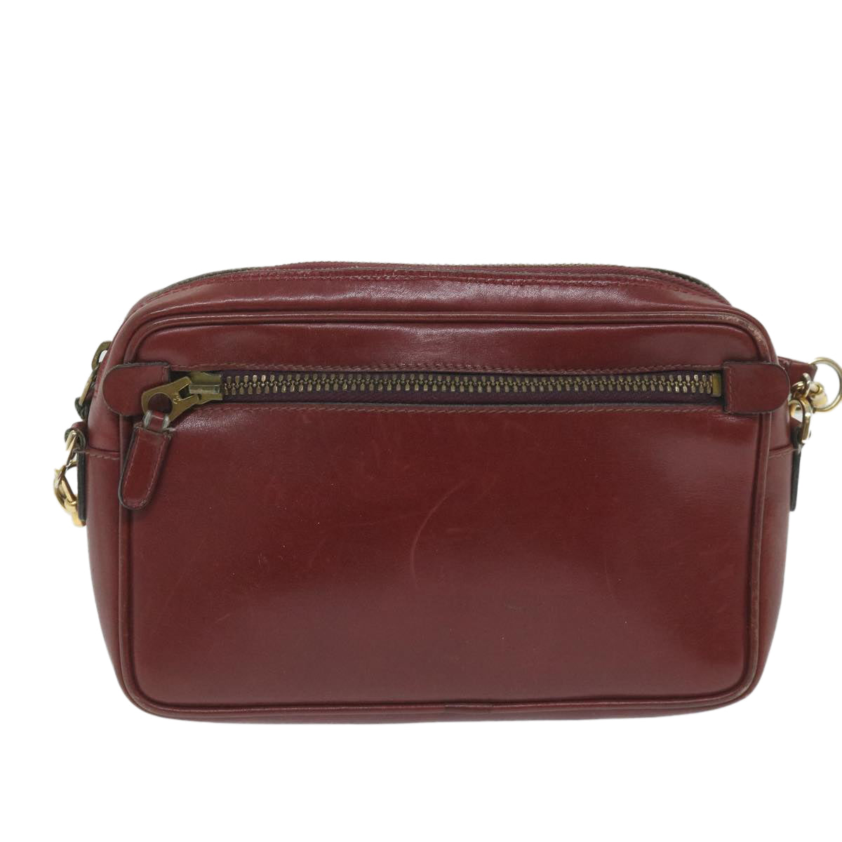 GUCCI Shoulder Bag Leather Red ti1270