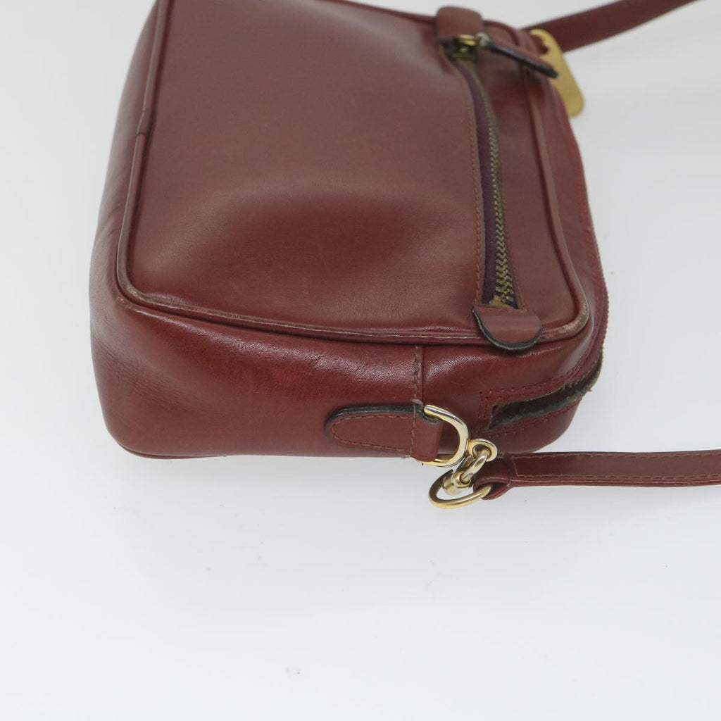 GUCCI Shoulder Bag Leather Red ti1270