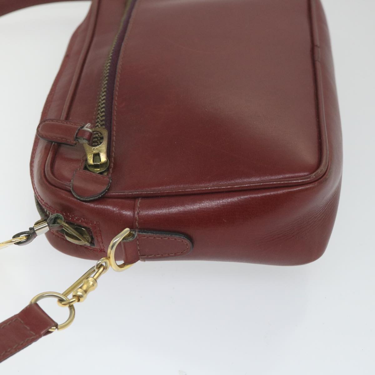 GUCCI Shoulder Bag Leather Red ti1270