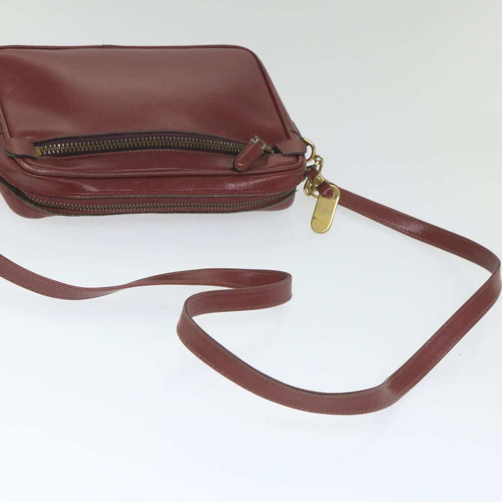 GUCCI Shoulder Bag Leather Red ti1270