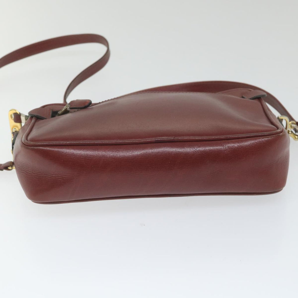 GUCCI Shoulder Bag Leather Red ti1270