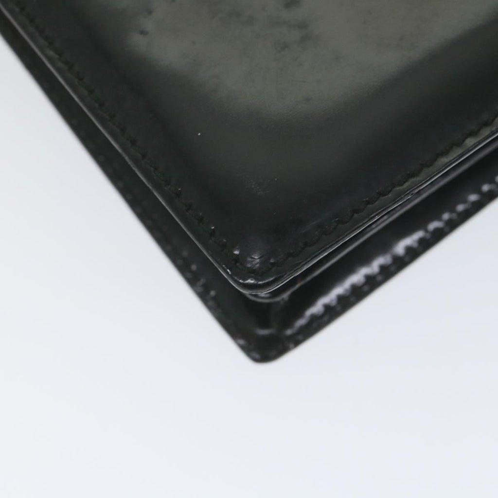 GUCCI Clutch Bag Enamel Black 018 122 1940 ti1276