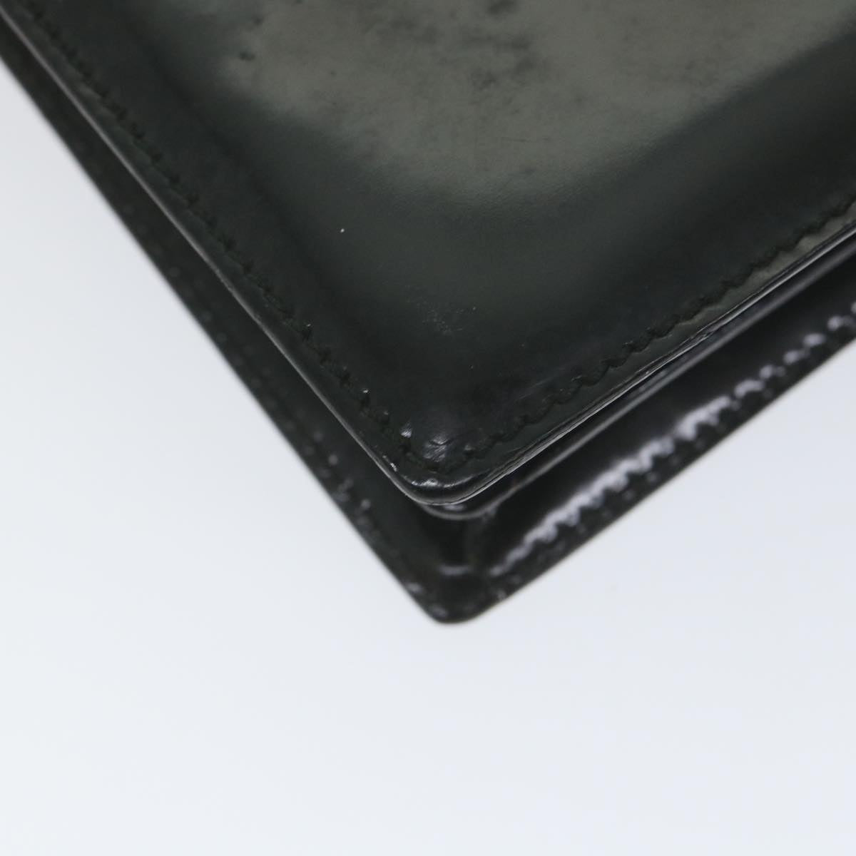 GUCCI Clutch Bag Enamel Black 018 122 1940 ti1276