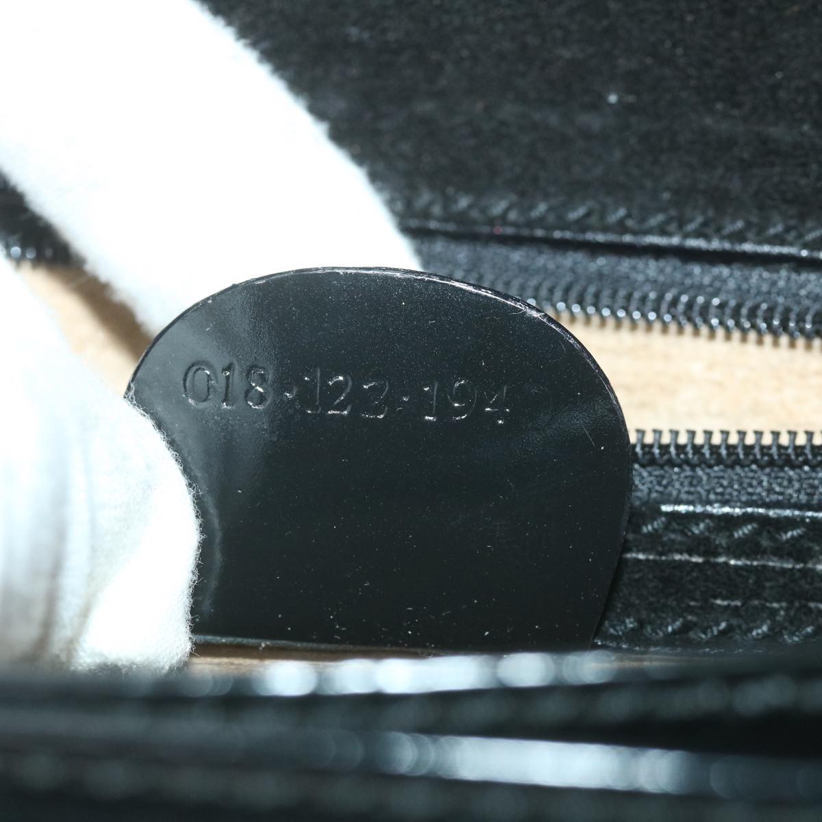 GUCCI Clutch Bag Enamel Black 018 122 1940 ti1276
