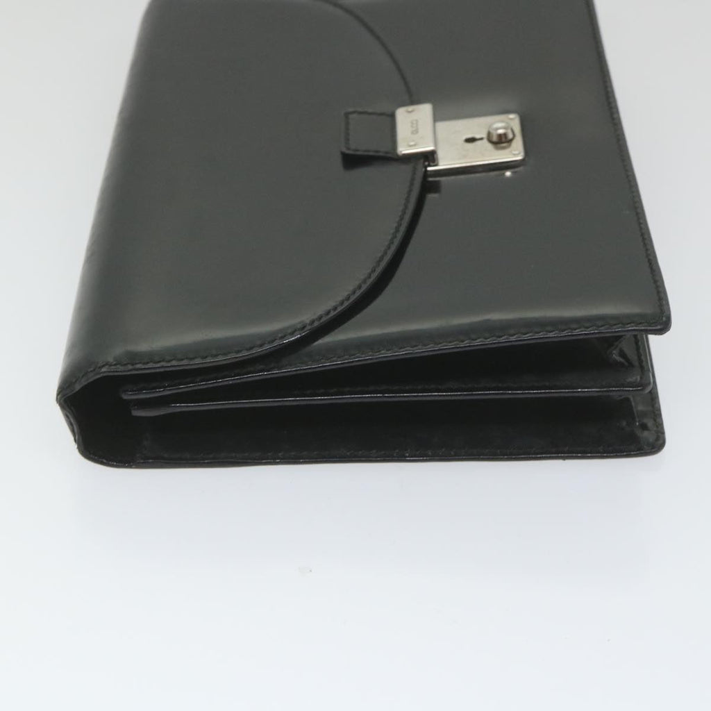 GUCCI Clutch Bag Enamel Black 018 122 1940 ti1276