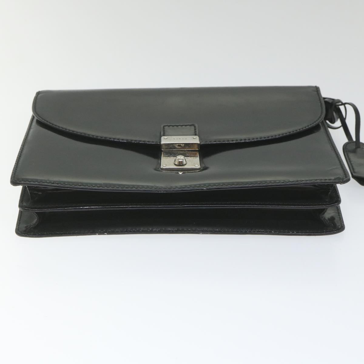 GUCCI Clutch Bag Enamel Black 018 122 1940 ti1276
