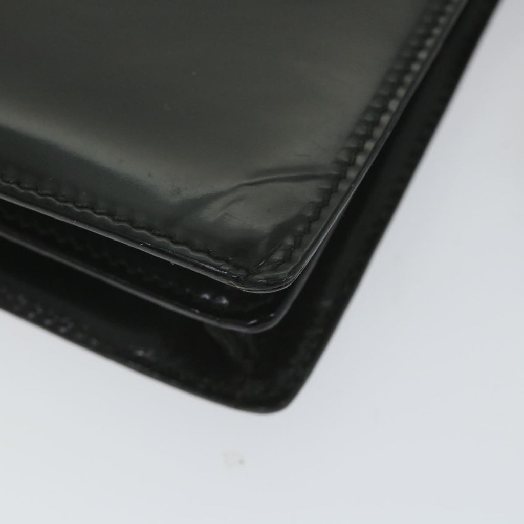 GUCCI Clutch Bag Enamel Black 018 122 1940 ti1276