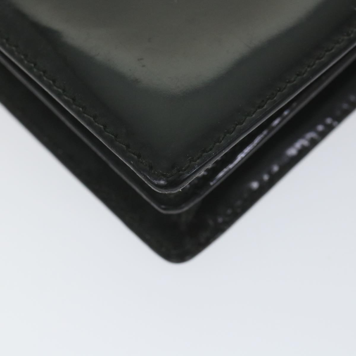 GUCCI Clutch Bag Enamel Black 018 122 1940 ti1276