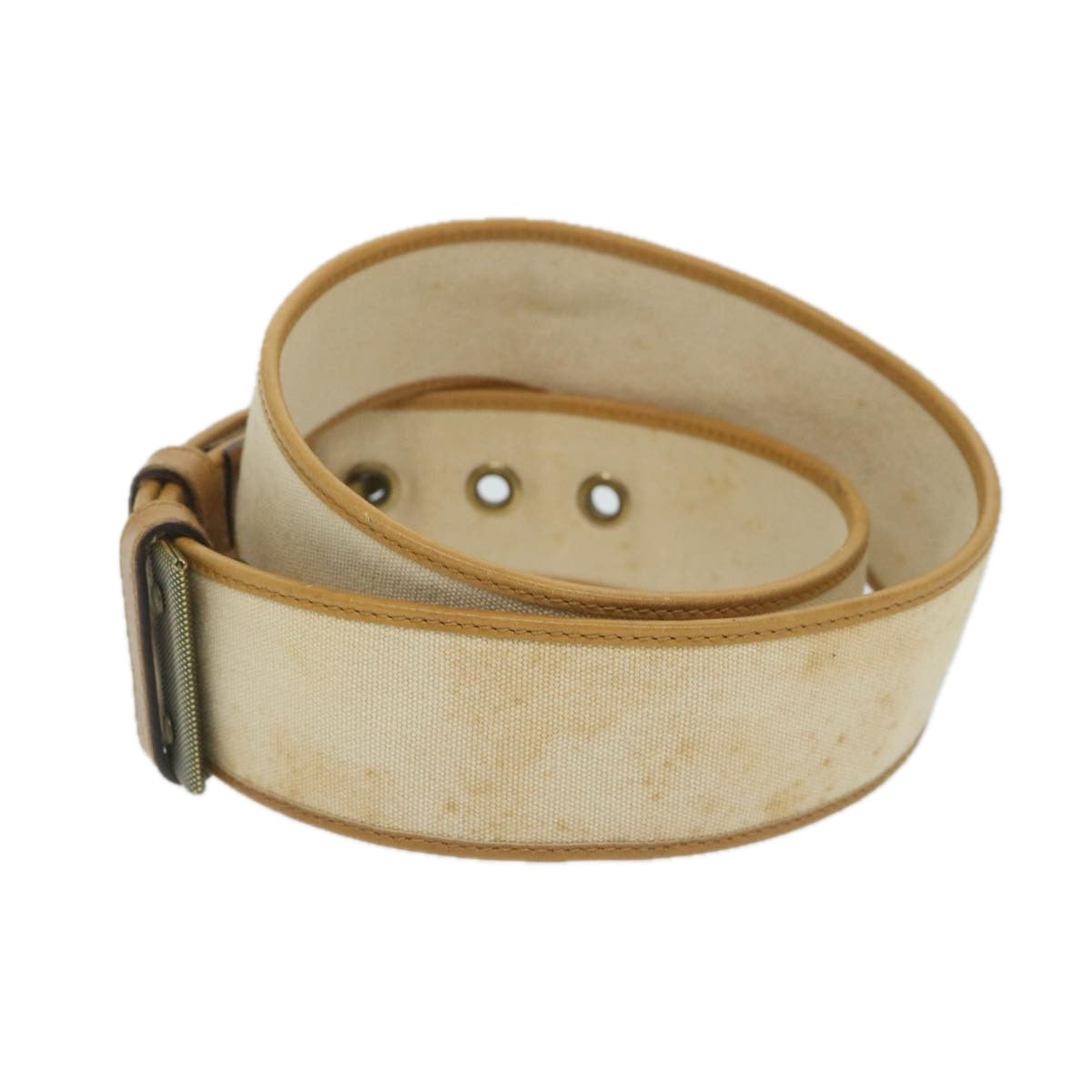 GUCCI Belt Canvas 30.3""-32.3"" Beige Brown 109327 ti1278
