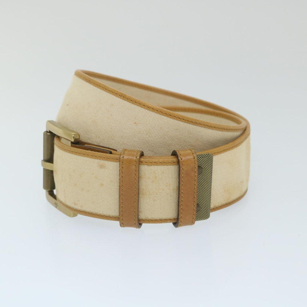 GUCCI Belt Canvas 30.3""-32.3"" Beige Brown 109327 ti1278