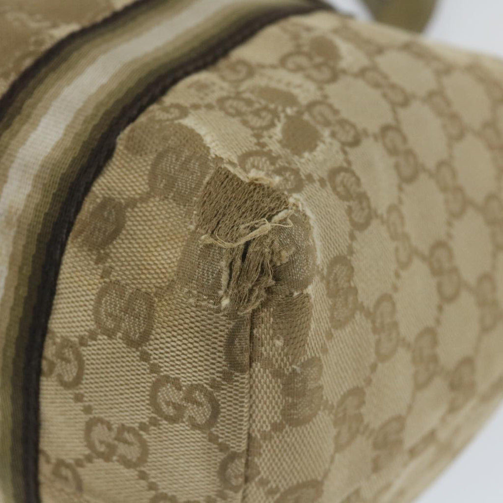 GUCCI GG Canvas Sherry Line Tote Bag Beige Gold 187896 ti1281