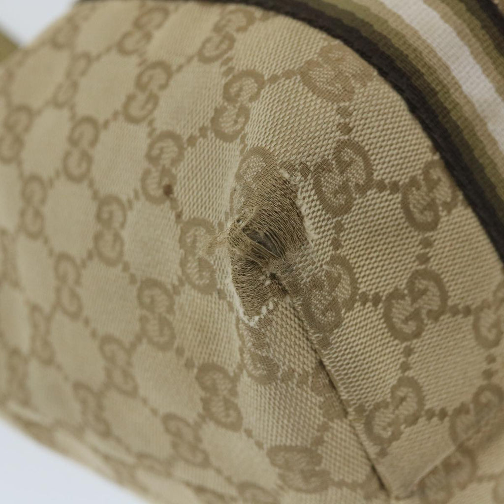 GUCCI GG Canvas Sherry Line Tote Bag Beige Gold 187896 ti1281