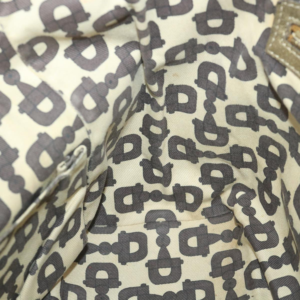 GUCCI GG Canvas Sherry Line Tote Bag Beige Gold 187896 ti1281