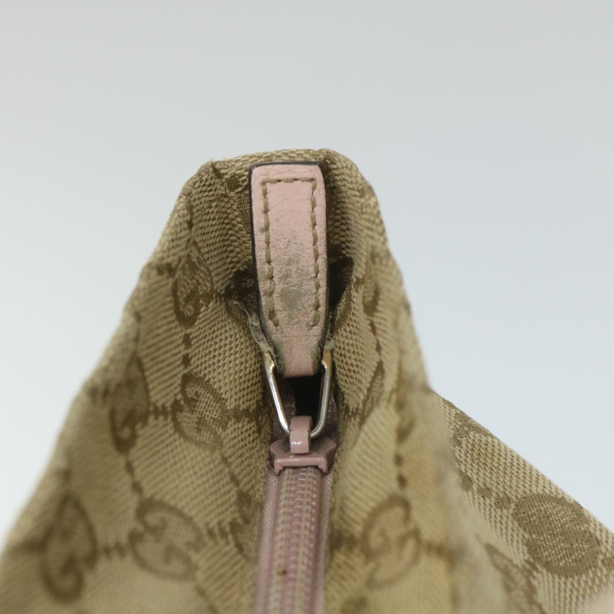 GUCCI GG Canvas Sherry Line Tote Bag Beige Pink blue 131228 ti1284