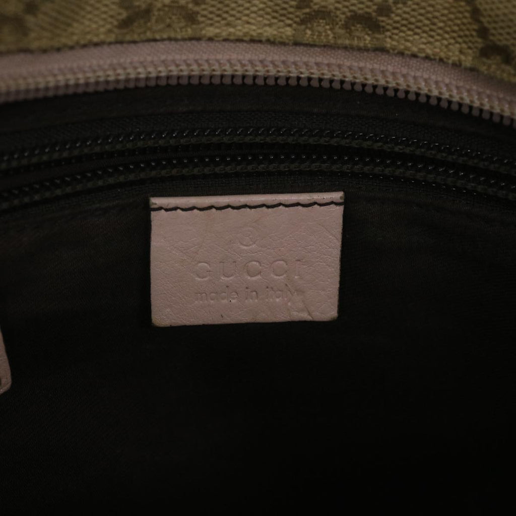 GUCCI GG Canvas Sherry Line Tote Bag Beige Pink blue 131228 ti1284