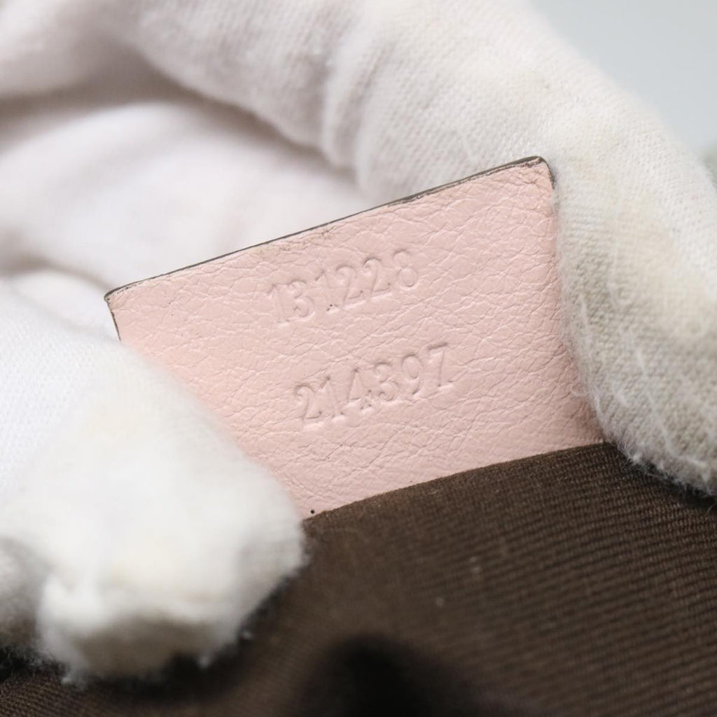 GUCCI GG Canvas Sherry Line Tote Bag Beige Pink blue 131228 ti1284