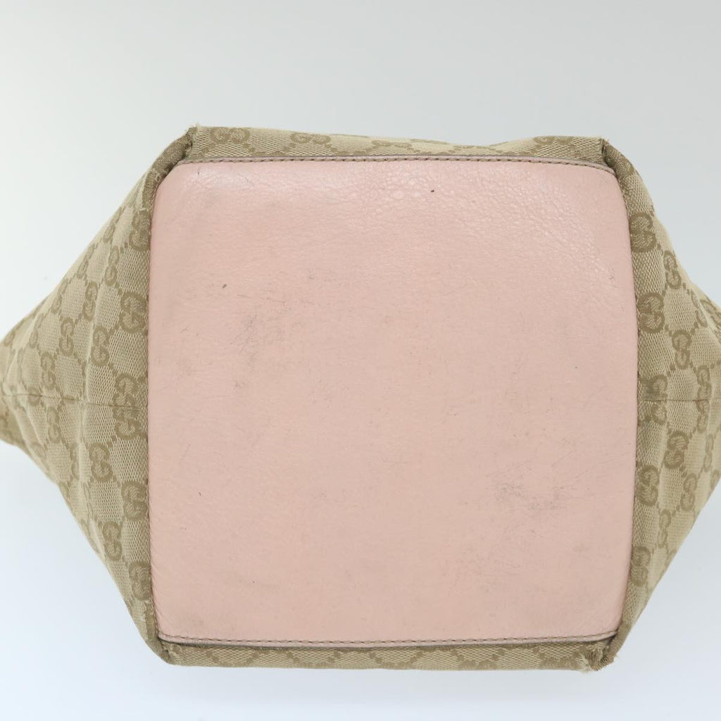 GUCCI GG Canvas Sherry Line Tote Bag Beige Pink blue 131228 ti1284