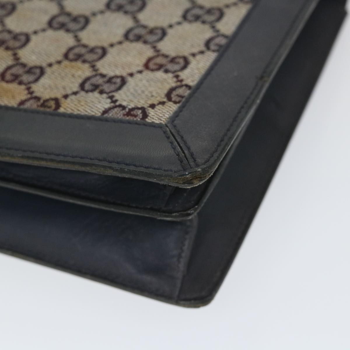 GUCCI GG Canvas Clutch Bag Navy ti1286
