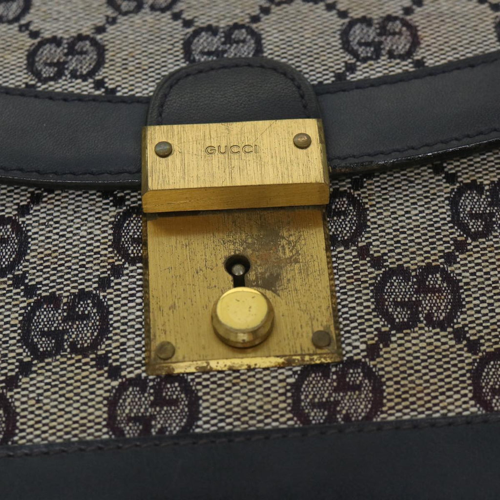 GUCCI GG Canvas Clutch Bag Navy ti1286
