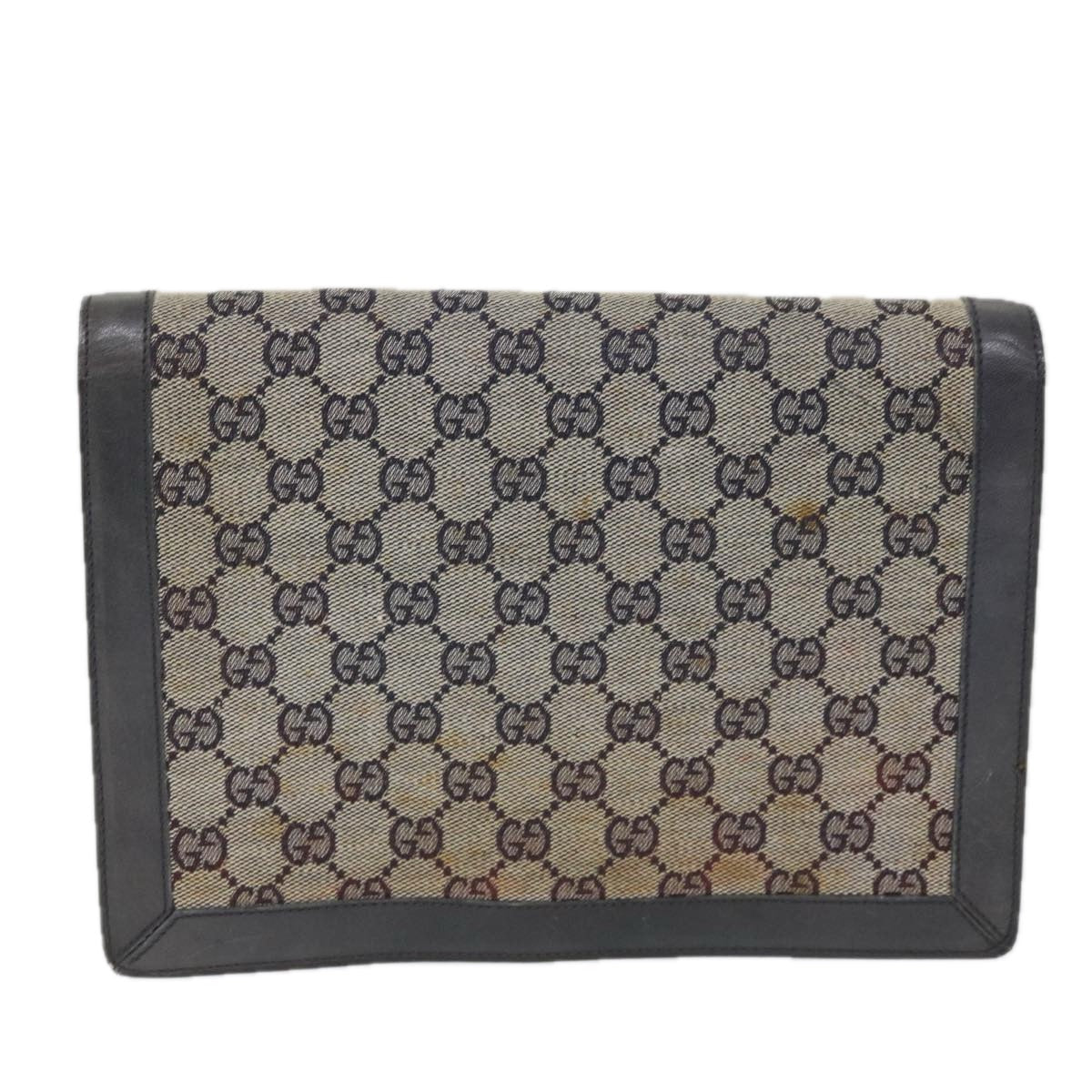 GUCCI GG Canvas Clutch Bag Navy ti1286