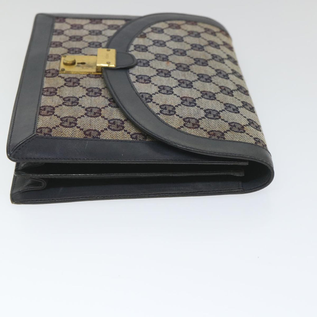 GUCCI GG Canvas Clutch Bag Navy ti1286
