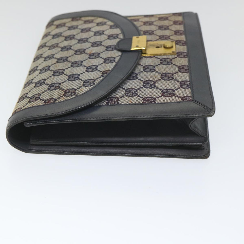 GUCCI GG Canvas Clutch Bag Navy ti1286