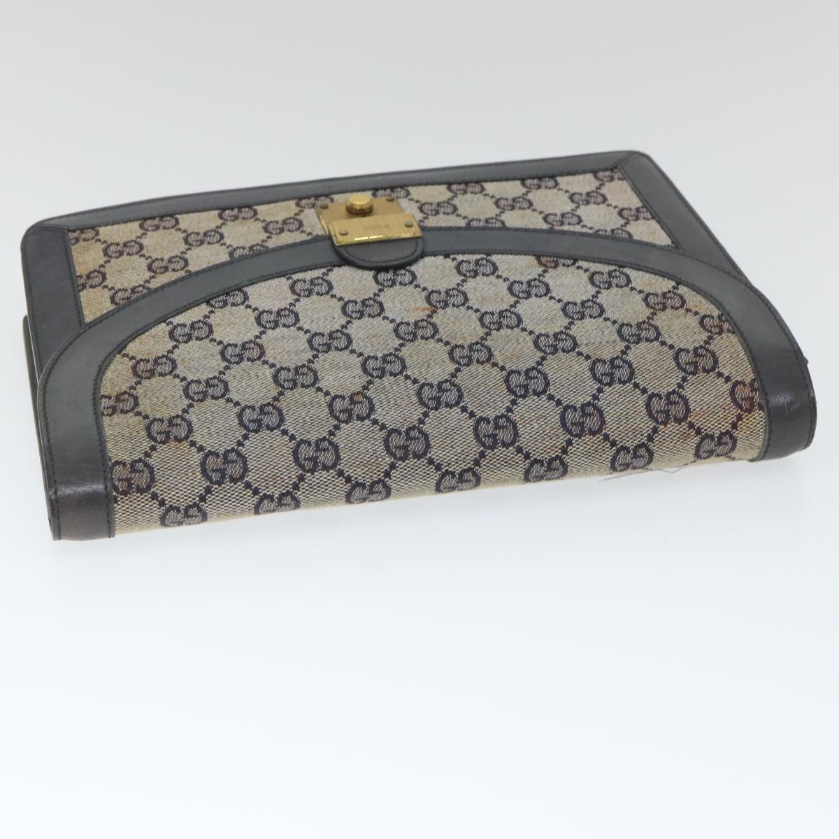 GUCCI GG Canvas Clutch Bag Navy ti1286