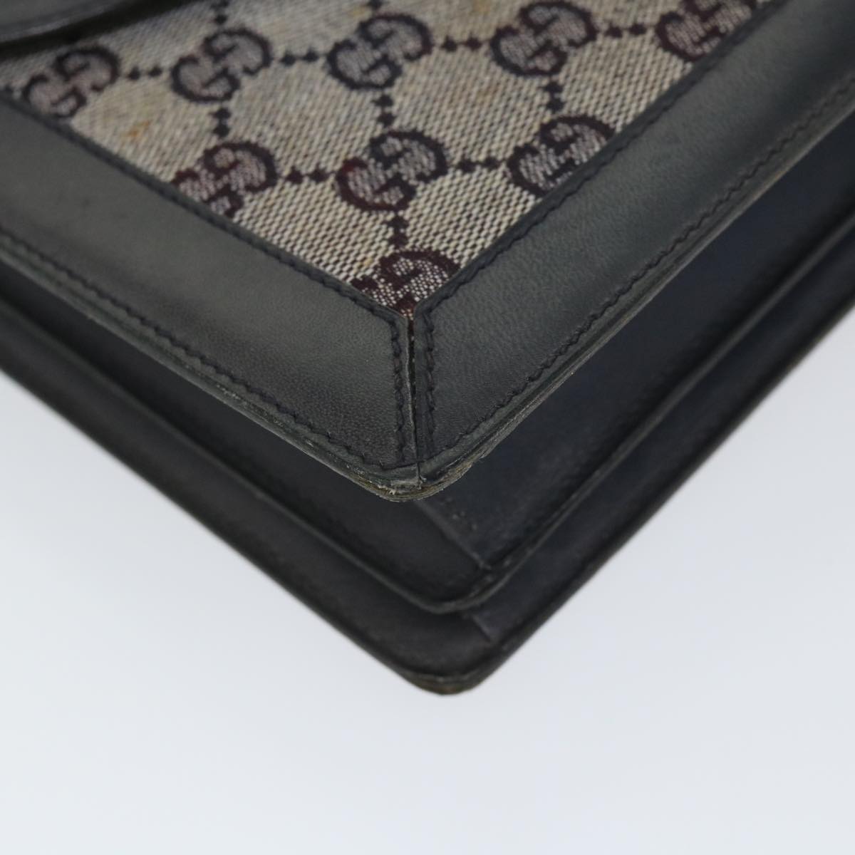 GUCCI GG Canvas Clutch Bag Navy ti1286