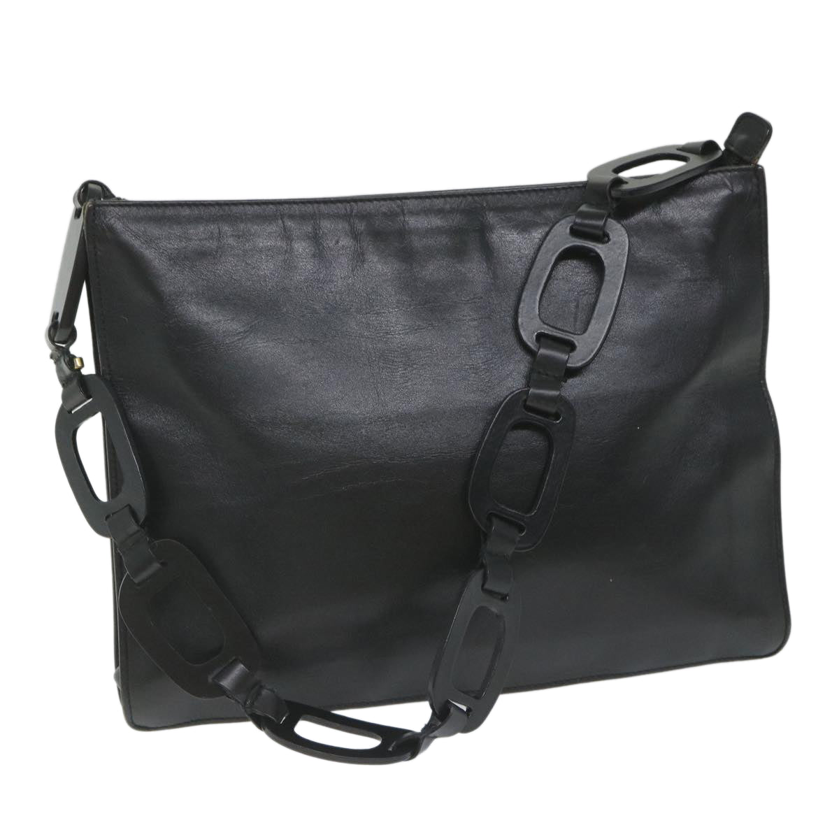 GUCCI Shoulder Bag Leather Black 001 2122 1822 ti1287