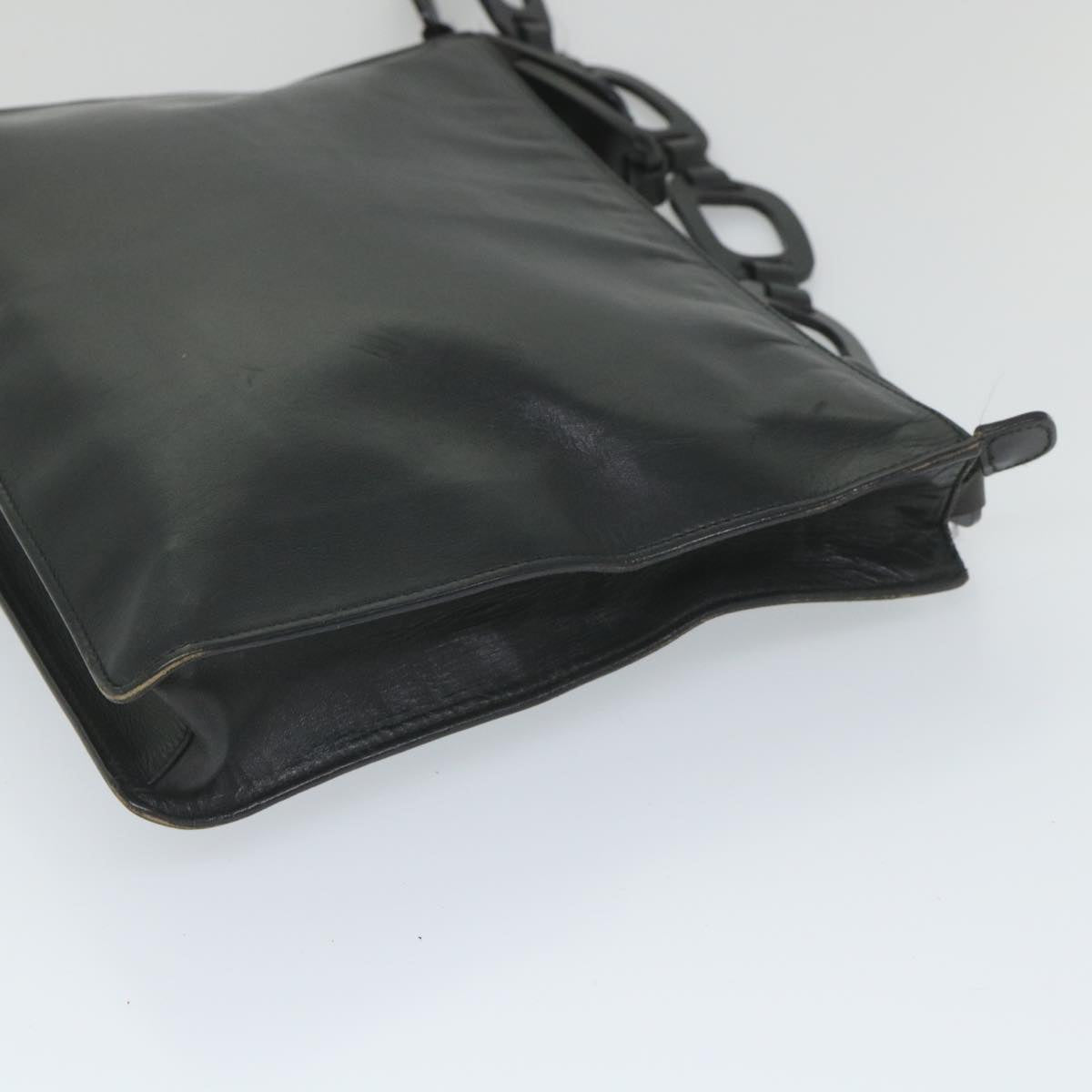 GUCCI Shoulder Bag Leather Black 001 2122 1822 ti1287