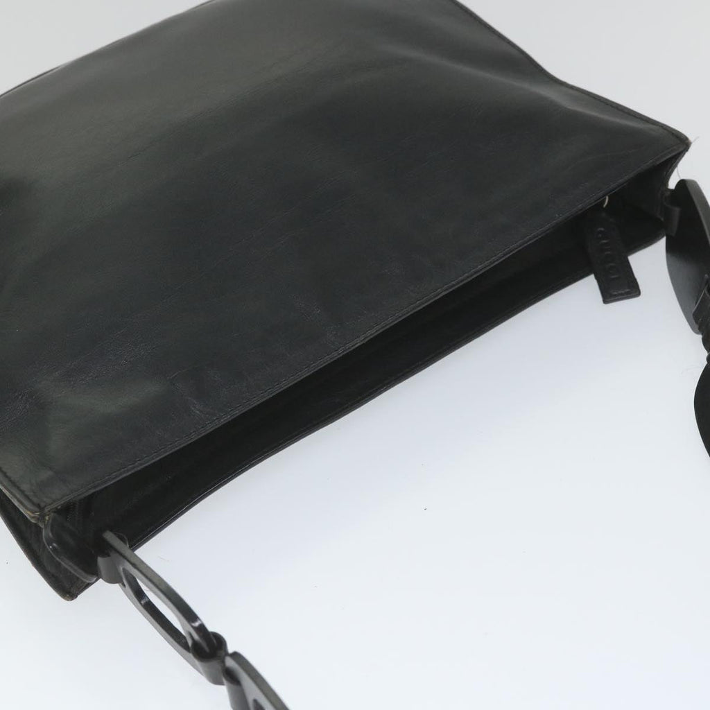 GUCCI Shoulder Bag Leather Black 001 2122 1822 ti1287