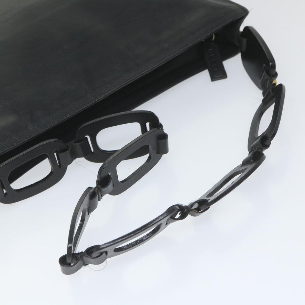 GUCCI Shoulder Bag Leather Black 001 2122 1822 ti1287