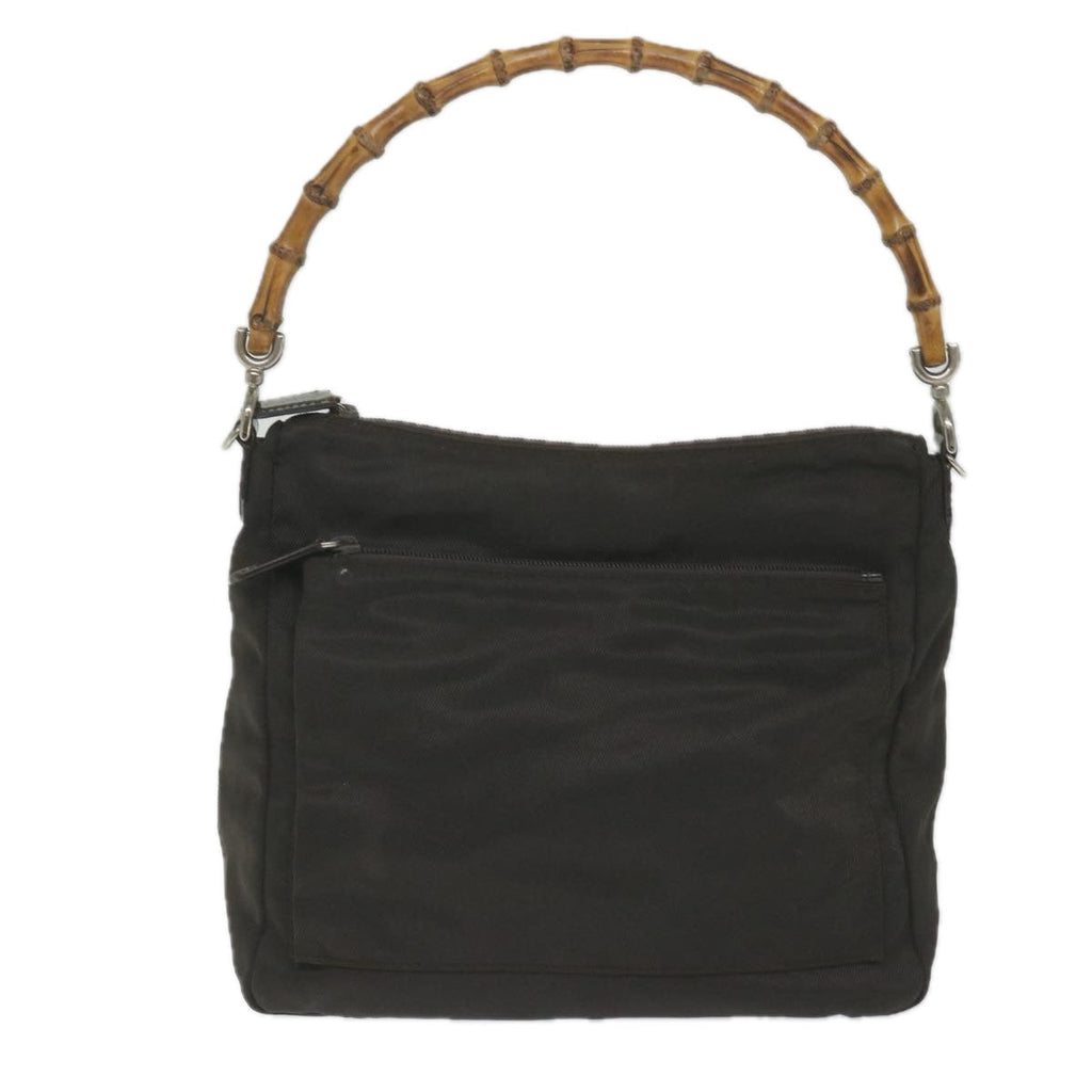 GUCCI Bamboo Shoulder Bag Nylon 2way Brown 000 2404 0509 ti1291