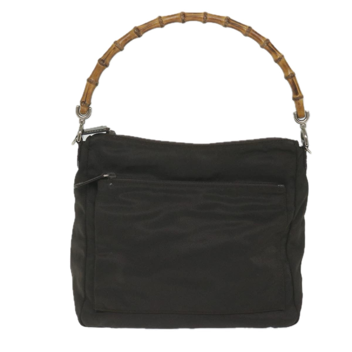GUCCI Bamboo Shoulder Bag Nylon 2way Brown 000 2404 0509 ti1291