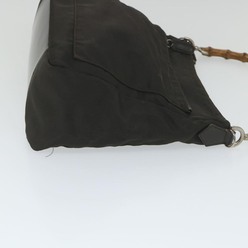 GUCCI Bamboo Shoulder Bag Nylon 2way Brown 000 2404 0509 ti1291