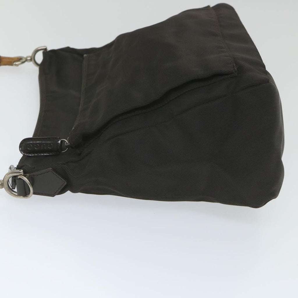 GUCCI Bamboo Shoulder Bag Nylon 2way Brown 000 2404 0509 ti1291