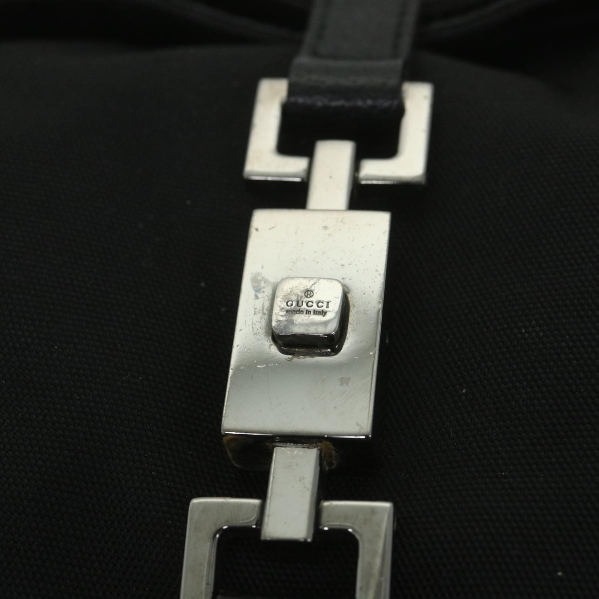 GUCCI Jackie Shoulder Bag Nylon Black 001 3355 002122 ti1292